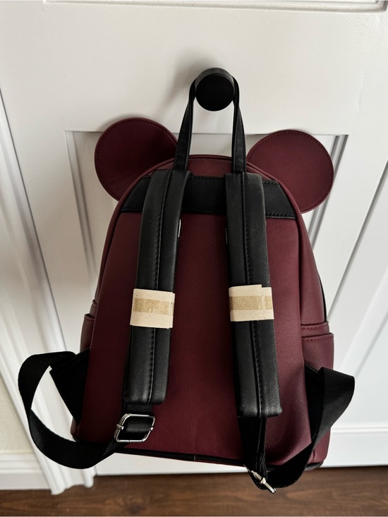 burgundy velvet mini backpack Disney Loungefly Minnie Mouse Burgundy Velvet Bow Mini Backpack NWT